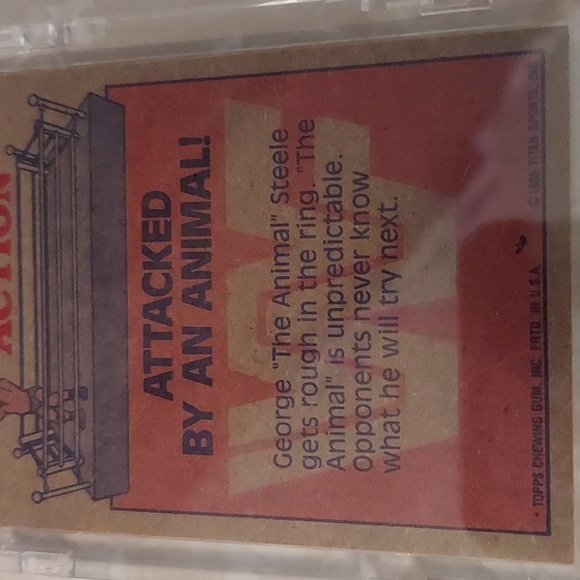 1985 Topps WWF Attacked By An Animal-George "the animal" Steele - Picture 5 of 5